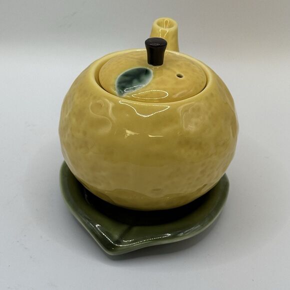 YUZU-shaped Soy-Sauce Jar Jug ARITA-ware 140ml Ceramic Japan - Picture 2 of 12
